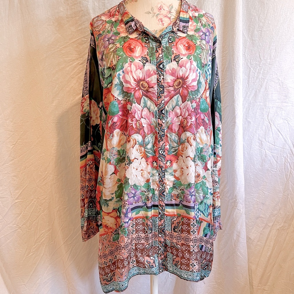 Johnny Was silk blouse